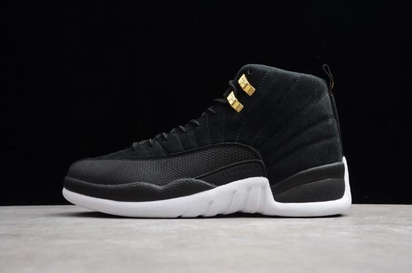 Men's Air Jordan 12 Retro Reverse Taxi Black White 130690-017 Basketball Shoes
