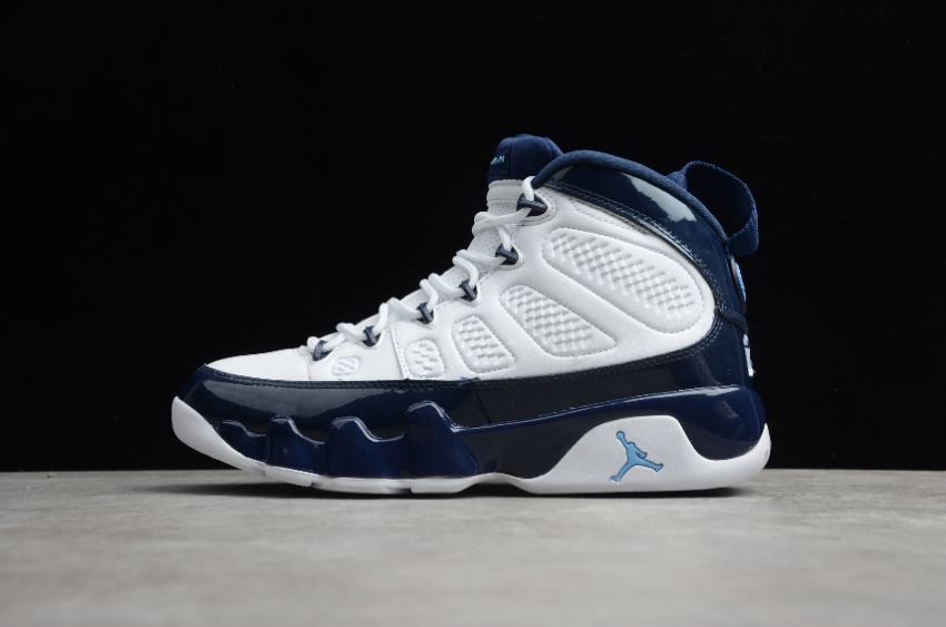 Men's Air Jordan 9 Retro White University Blue 302370-145 Basketball Shoes