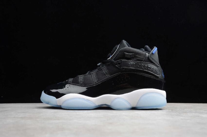 Men's Air Jordan 6 Retro Rings Black Hyper Royal White Basketball Shoes