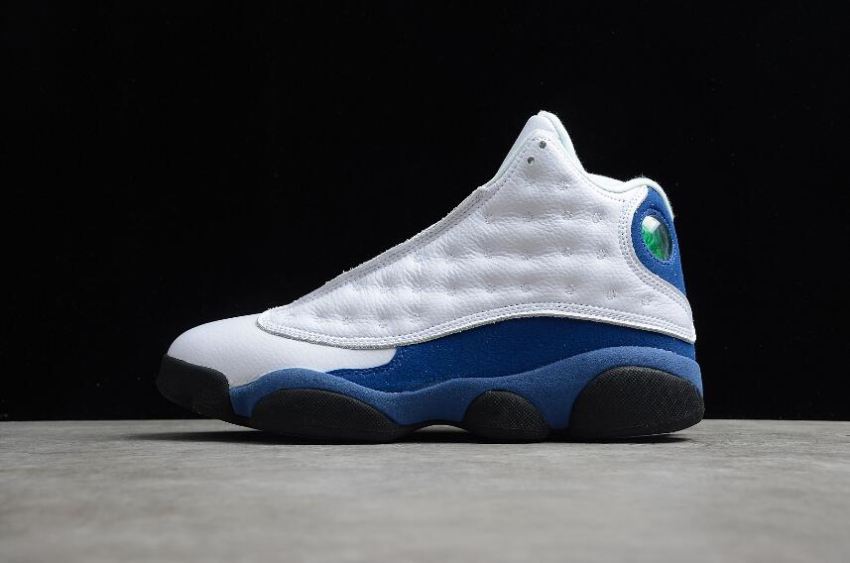 Men's Air Jordan 13 Retro White Hyper Royal Black 414571-117 Basketball Shoes