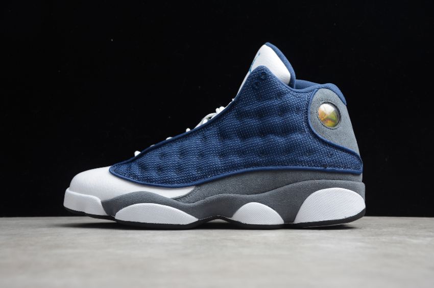 Men's Air Jordan 13 Retro Navy University Blue White 414571-404 Basketball Shoes