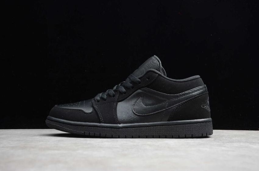 Women's Air Jordan 1 Low All Black Basketball Shoes