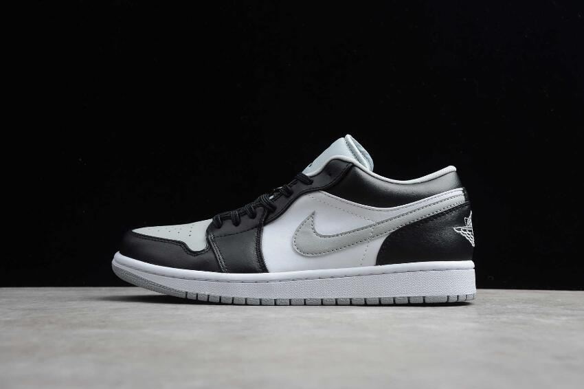 Men's Air Jordan 1 Low Light Smoke Grey Black-White Basketball Shoes