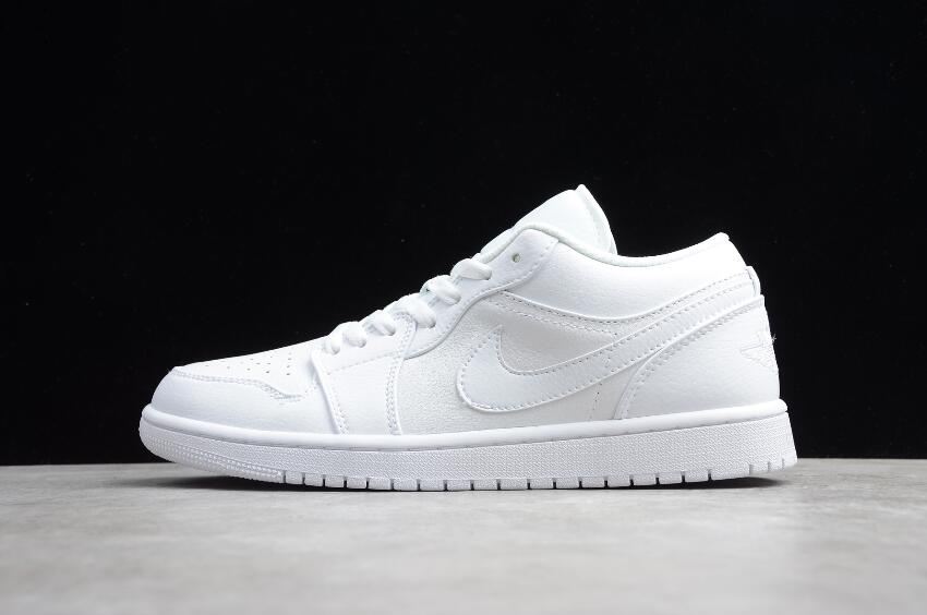 Women's Air Jordan 1 Low White Pure Platinum White Basketball Shoes