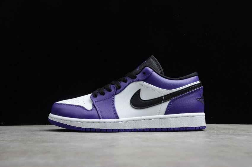 Women's Air Jordan 1 Low Court Purple White Black Basketball Shoes