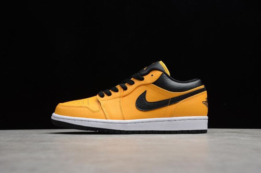 Women's Air Jordan 1 Low University Gold Black White Basketball Shoes