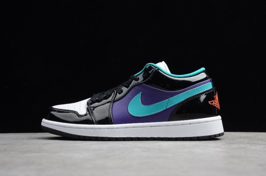 Men's Air Jordan 1 Low Black Turbo Green White Basketball Shoes