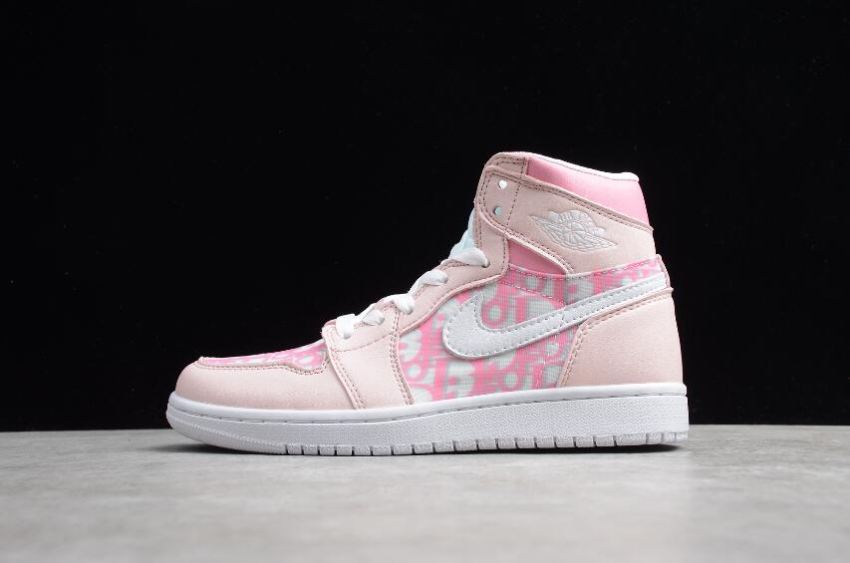 Men's Air Jordan 1 High OG Pink White Basketball Shoes