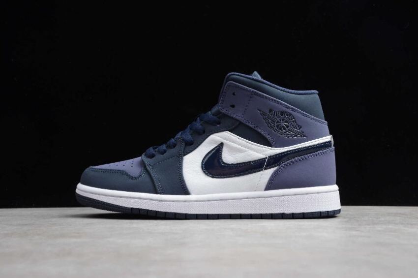 Men's Air Jordan 1 Mid Obsidian Basketball Shoes