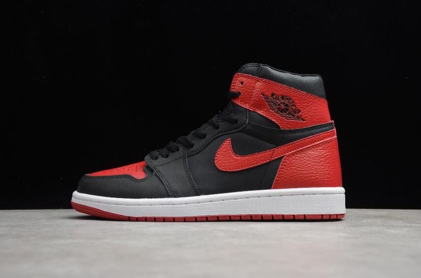 Men's Air Jordan 1 Retro High OG Black Varsity Red White Basketball Shoes