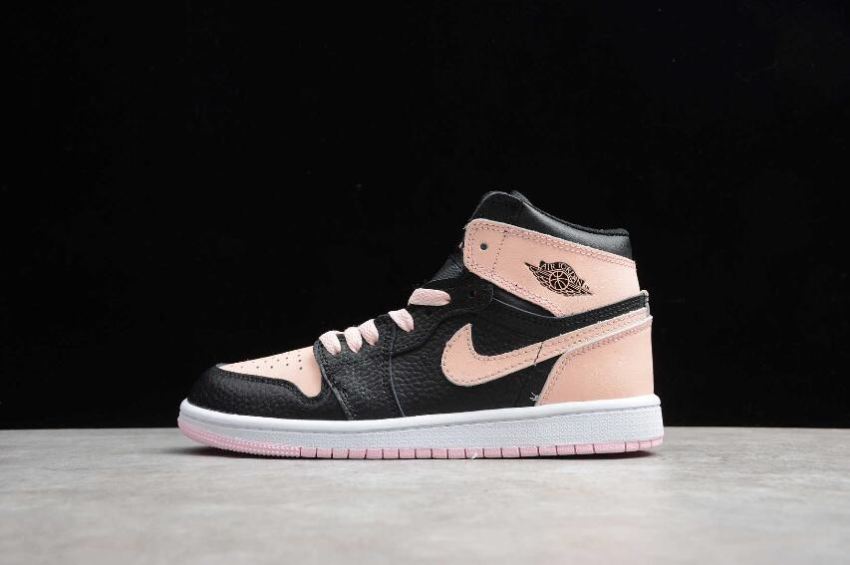 Kids Air Jordan 1 Retro High OG BP Black Pink Basketball Shoes