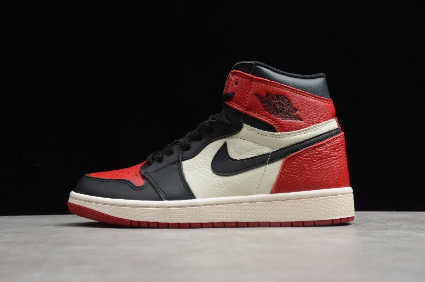 Women's Air Jordan 1 Retro High OG White Red Varsity Red Shoes Basketball Shoes