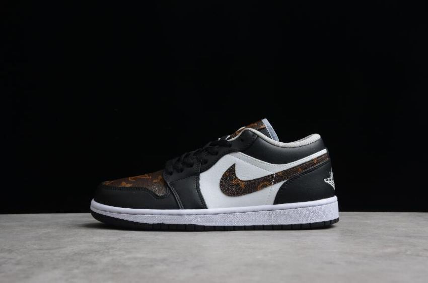 Women's Air Jordan 1 Low Black Lt Smoke Grey Basketball Shoes