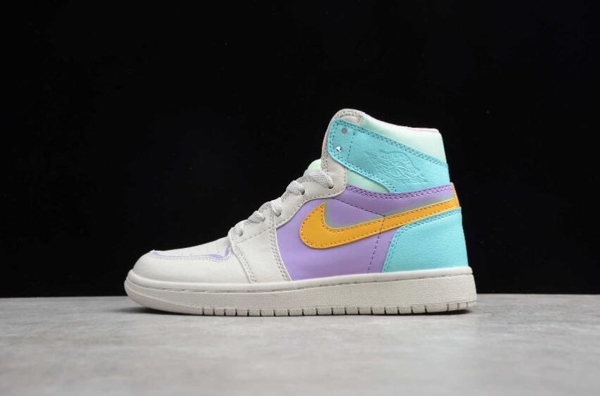 Women's Air Jordan Legacy 312 NRG Shadow Cream Purple Blue Yellow 556298-007 Basketball Shoes