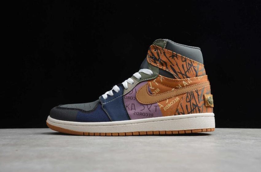 Men's Air Jordan 1 High OG Travis Scott Cactus Jack Basketball Shoes