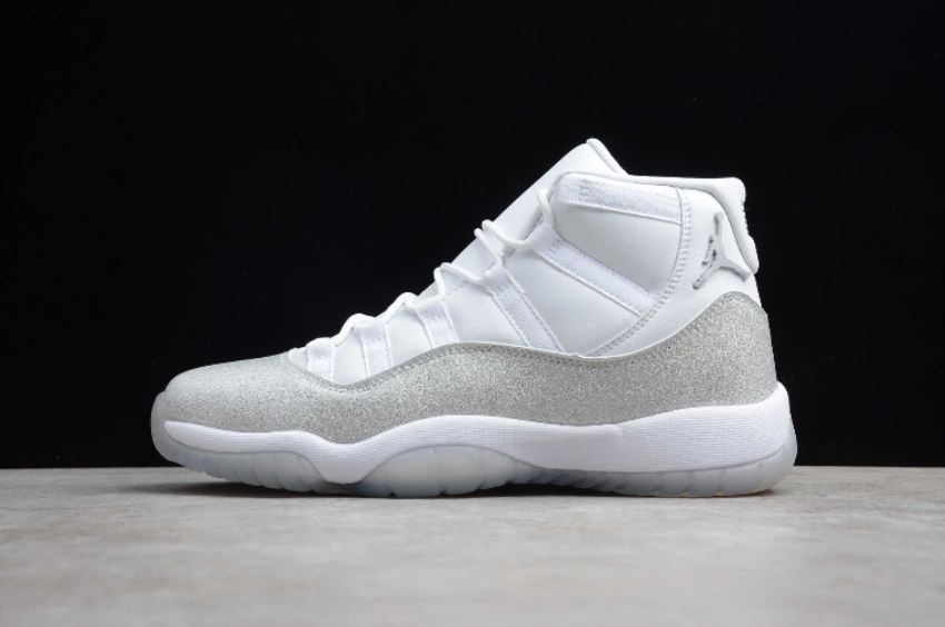 Women's Air Jordan 11 Retro White Metallic Silver AR0715-100 Basketball Shoes