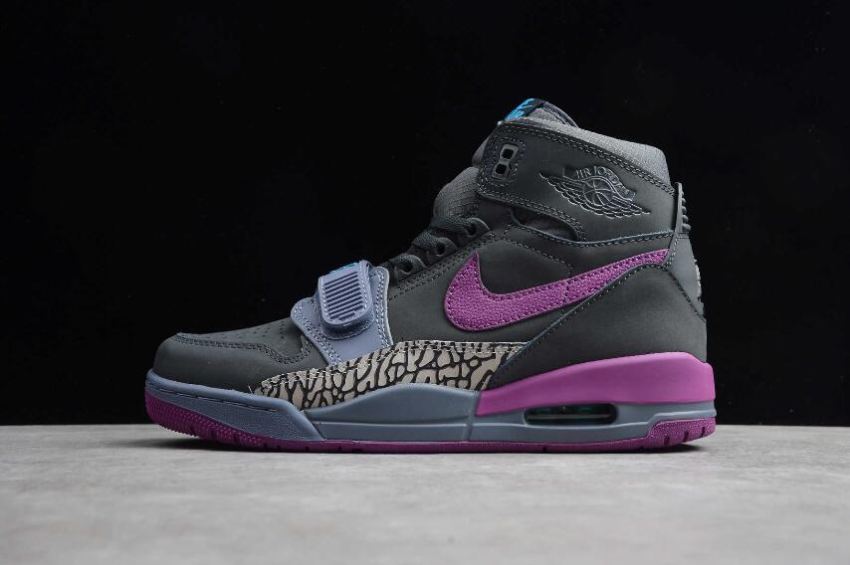 Women's Air Jordan Legacy 312 Anthracite Bold Berry Grey Purple AV3922-005 Basketball Shoes