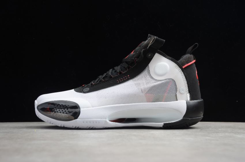 Men's Air Jordan XXXIV PF White University Red Black BQ3381-100 Basketball Shoes