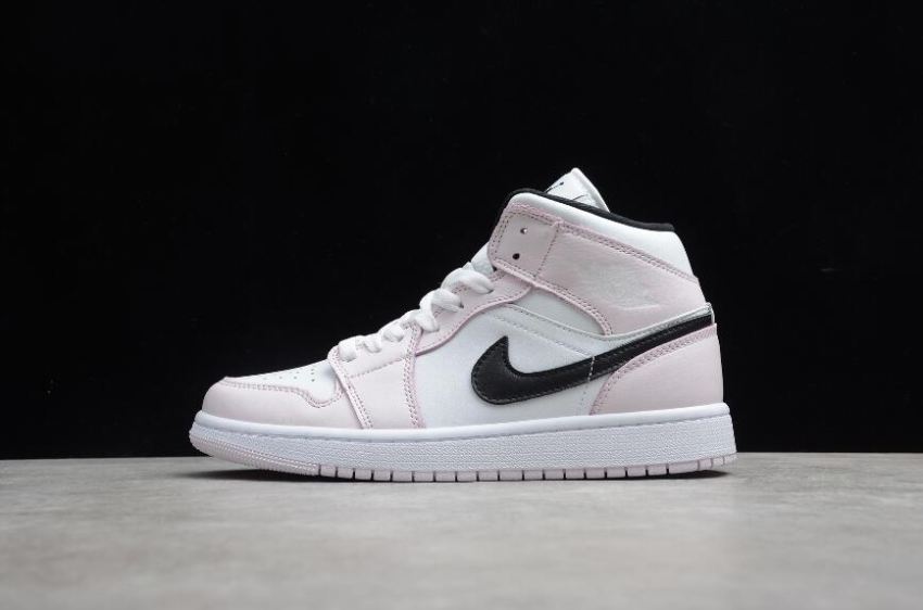 Women's Air Jordan 1 Mid Light Violet Black White Basketball Shoes