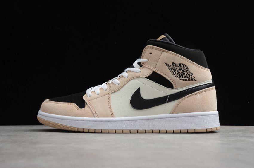 Women's Air Jordan 1 Mid SE Milk Tea Basketball Shoes