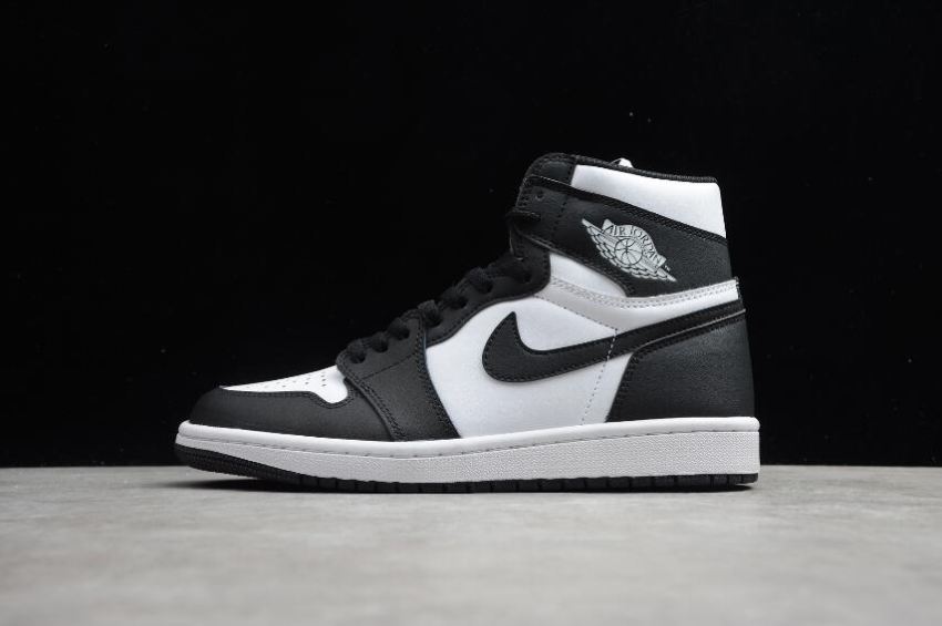 Men's Air Jordan 1 Retro High OG WMNS Panda Black-Metallic Gold-White Basketball Shoes