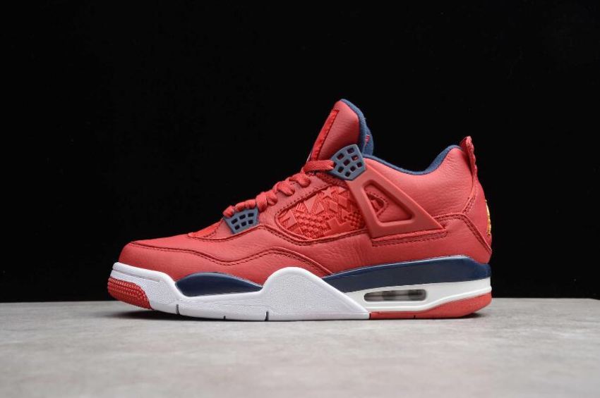 Men's Air Jordan 4 Retro SE Gym Red Obsidian White Basketball Shoes