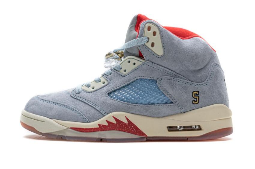 Women's Air Jordan 5 Retro Trophy Room Ice Blue Basketball Shoes