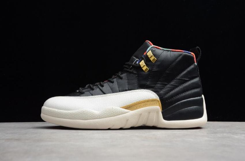 Women's Air Jordan 12 Retro CNY Black True Red Sail CI2977-006 Basketball Shoes