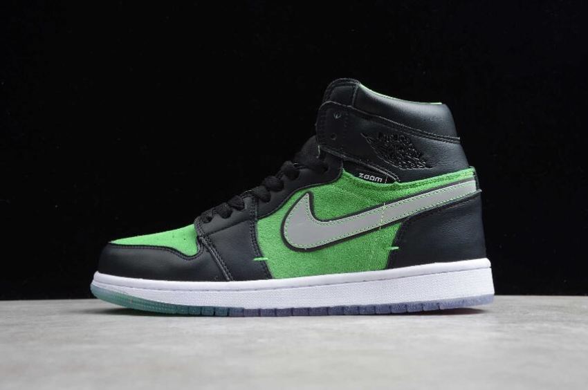 Men's Air Dior Jordan 1 Black Fluorescent Green Basketball Shoes