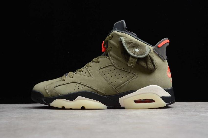 Men's Air Jordan 6 Retro SP Army Green Basketball Shoes