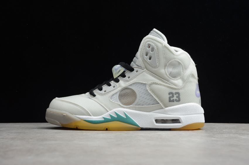 Women's Air Jordan 5 Retro SP Grey White Basketball Shoes