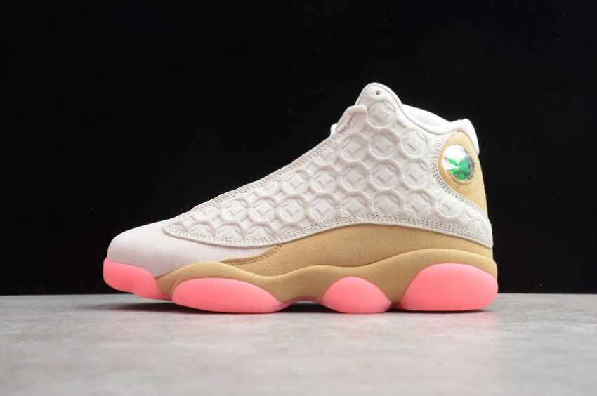 Men's Air Jordan 13 Retro CNY Pale Ivory Black Digital Pink CW4409-100 Basketball Shoes