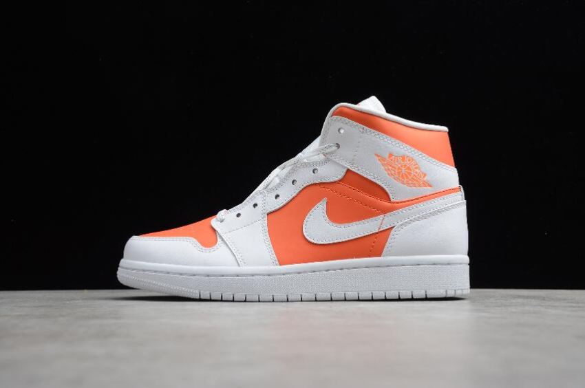 Men's WMNS Air Jordan 1 Mid SE Bright Citrus White Shoes Basketball Shoes