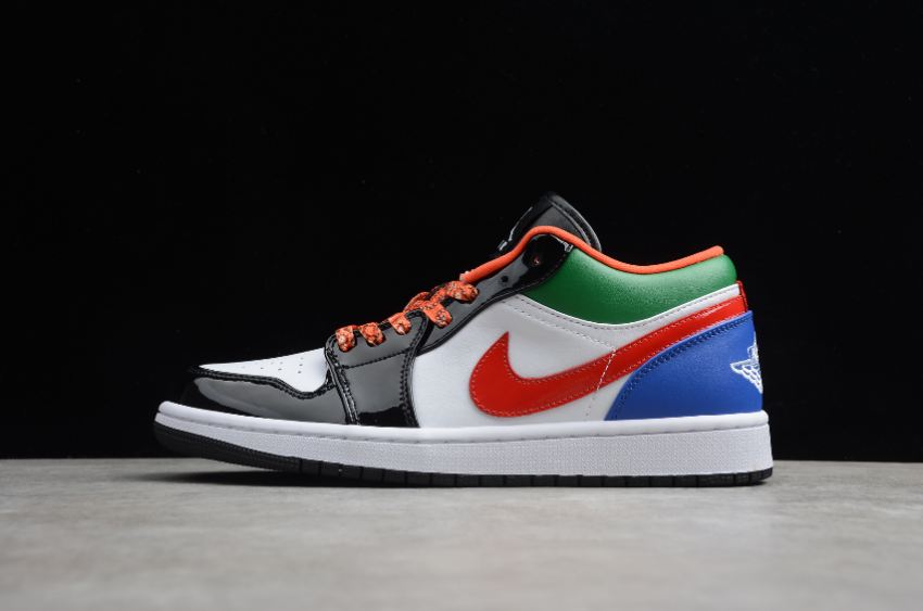 Men's Air Jordan 1 Low SE White Red Multicolor Basketball Shoes