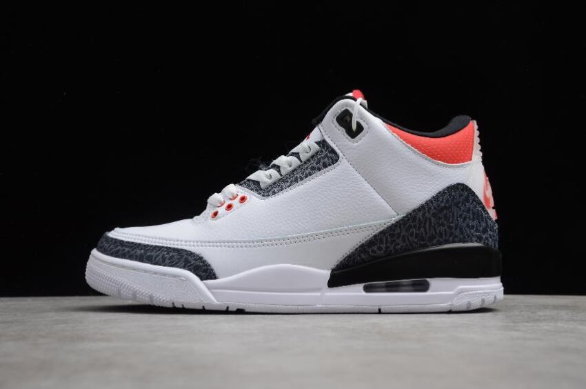 Women's Air Jordan 3 Retro Tinker NRG White Fire Red Black Basketball Shoes