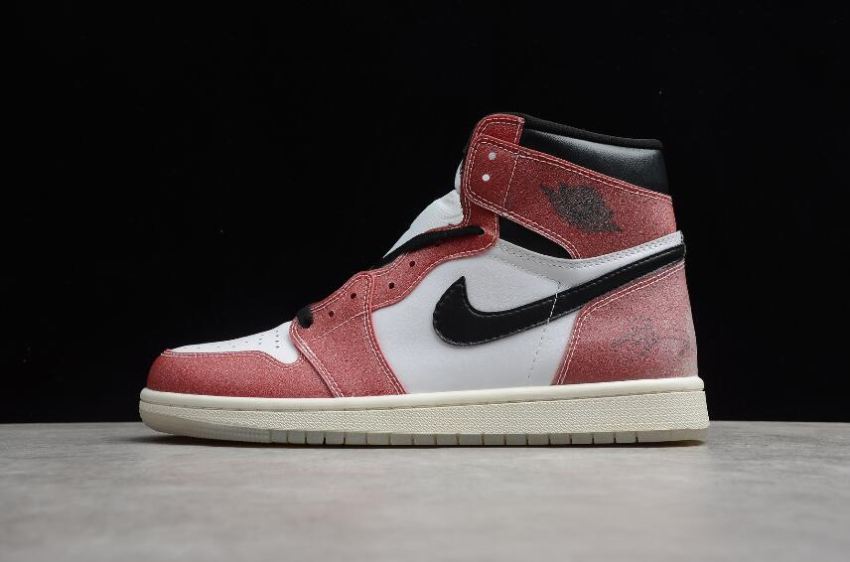 Men's Air Jordan 1 High OG SP Trophy Room White Varsity Red-Sail-Black Basketball Shoes