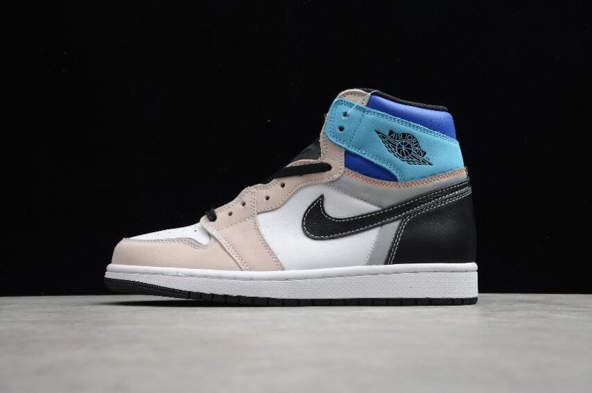 Men's Air Jordan 1 High OG Prototype White Multi-Color-Total Orange Basketball Shoes