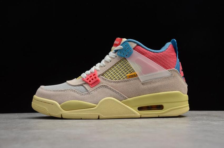 Men's Air Jordan 4 Retro SP Union Guava Lce Pink Blue Basketball Shoes