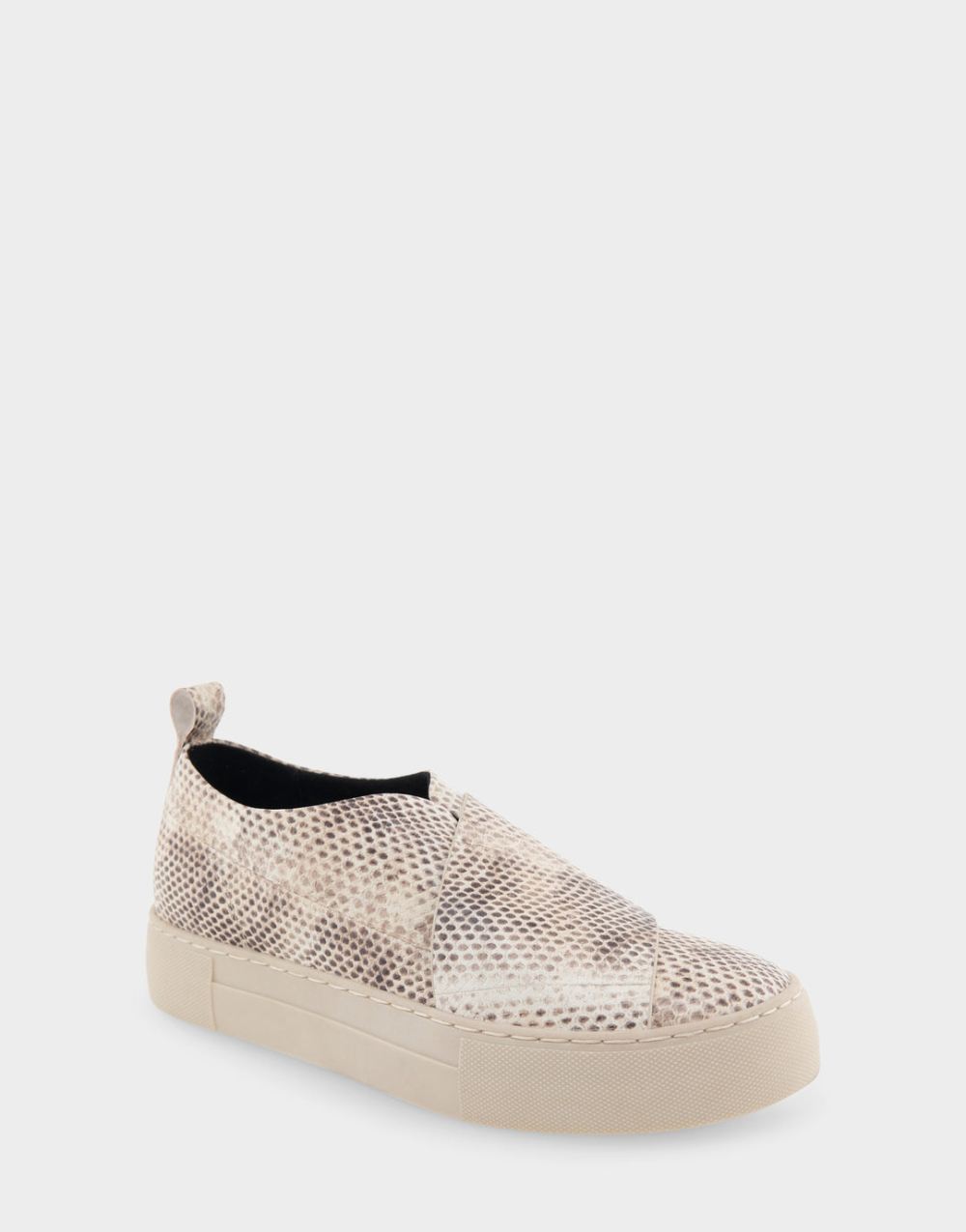 Aerosoles Women's Brighton Roccia Snake Print Leather Slip On Hidden Wedge Sneaker