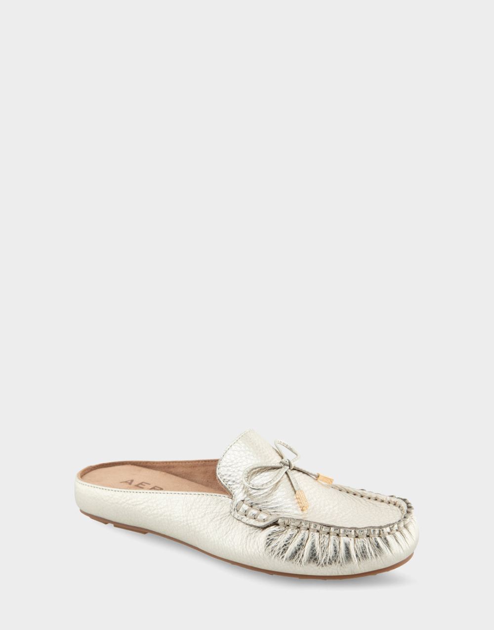 Aerosoles Women's Cody Soft Gold Leather Slip On Driver