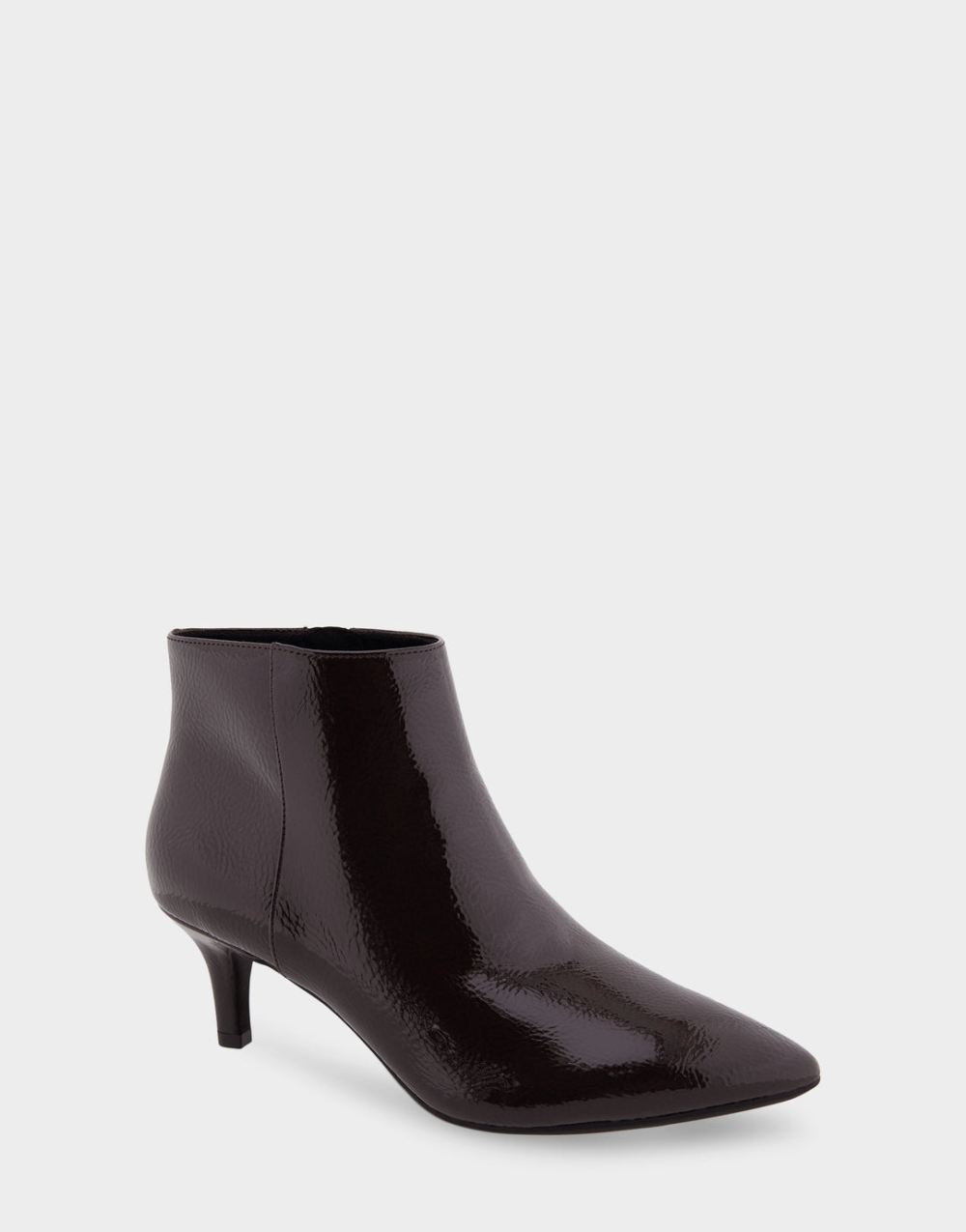 Aerosoles Women's Edith Java Patent Faux Leather Kitten Heel Ankle Boot