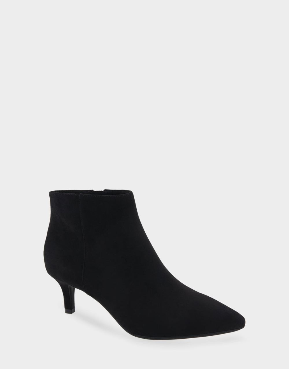Aerosoles Women's Edith Black Faux Suede Kitten Heel Ankle Boot