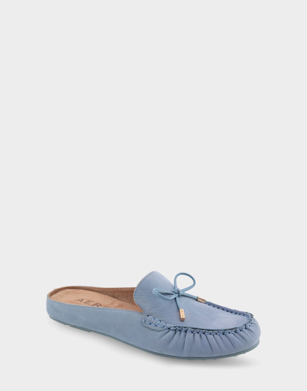 Aerosoles Women's Cody Dusty Blue Nubuck Leather Slip On Driver