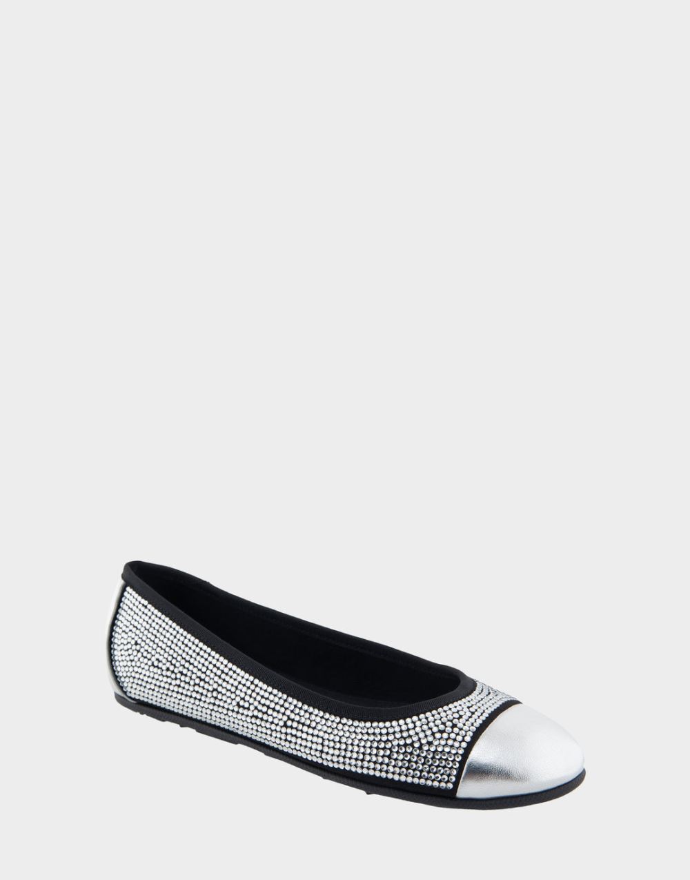 Aerosoles Women's Pierre Black Suede Faux Suede with Crystals Hidden Wedge Ballet Flat