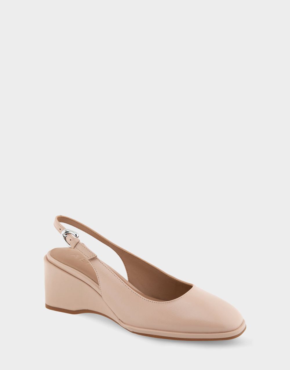 Aerosoles Women's Aria Cipria Leather Sculpted Wedge Slingback