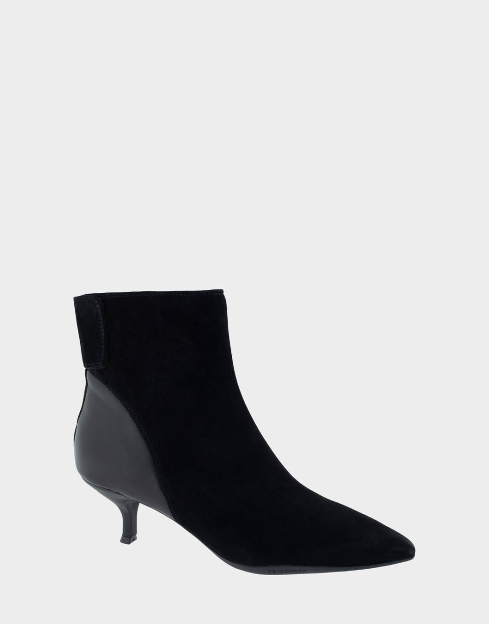 Aerosoles Women's Levanto Black Genuine Suede Kitten Heel Ankle Boot