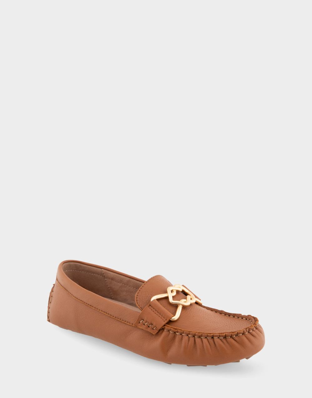 Aerosoles Women's Gaby Tan Genuine Leather Ornamented Driver