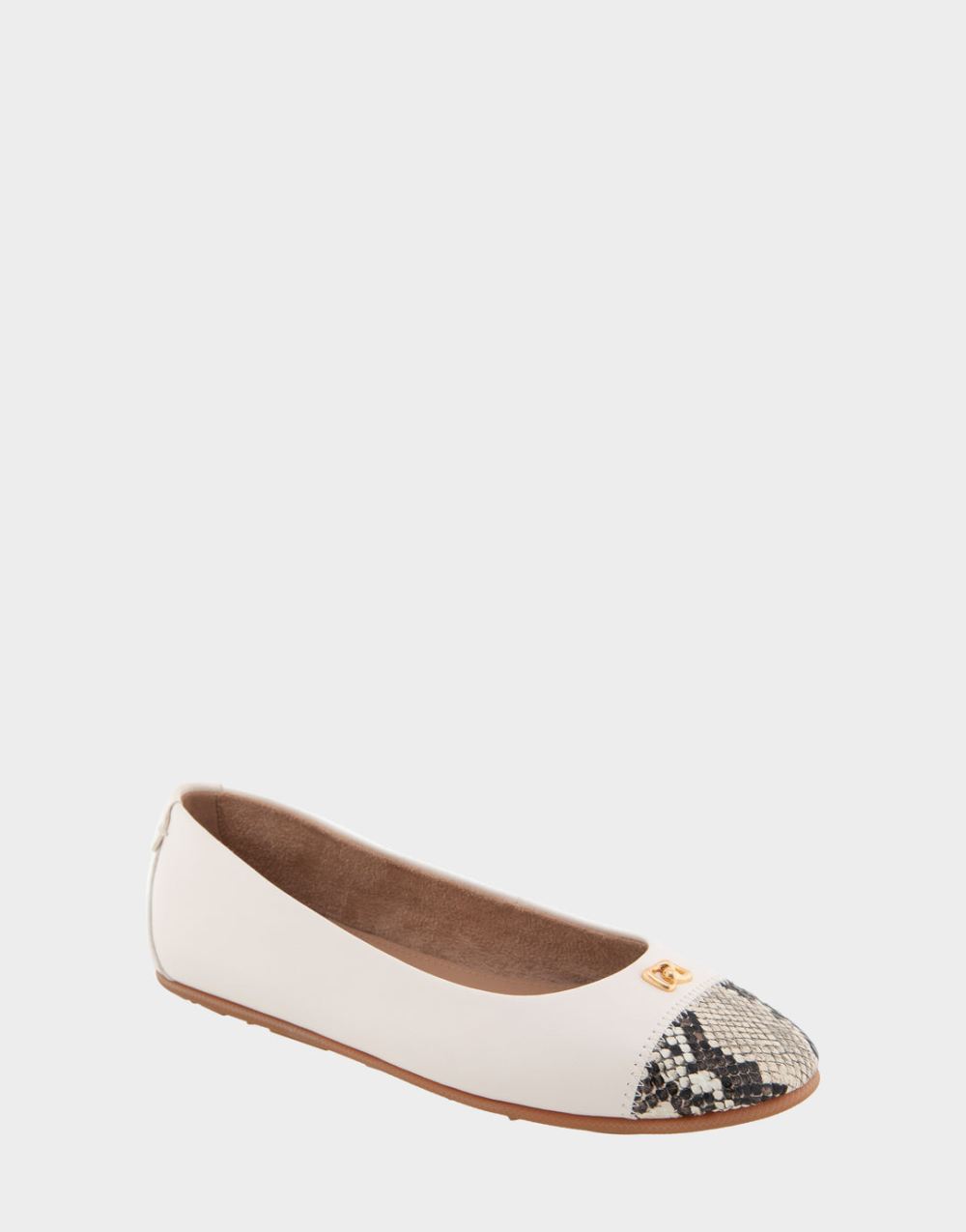 Aerosoles Women's Piper Eggnog Genuine Leather Hidden Wedge Ballet Flat