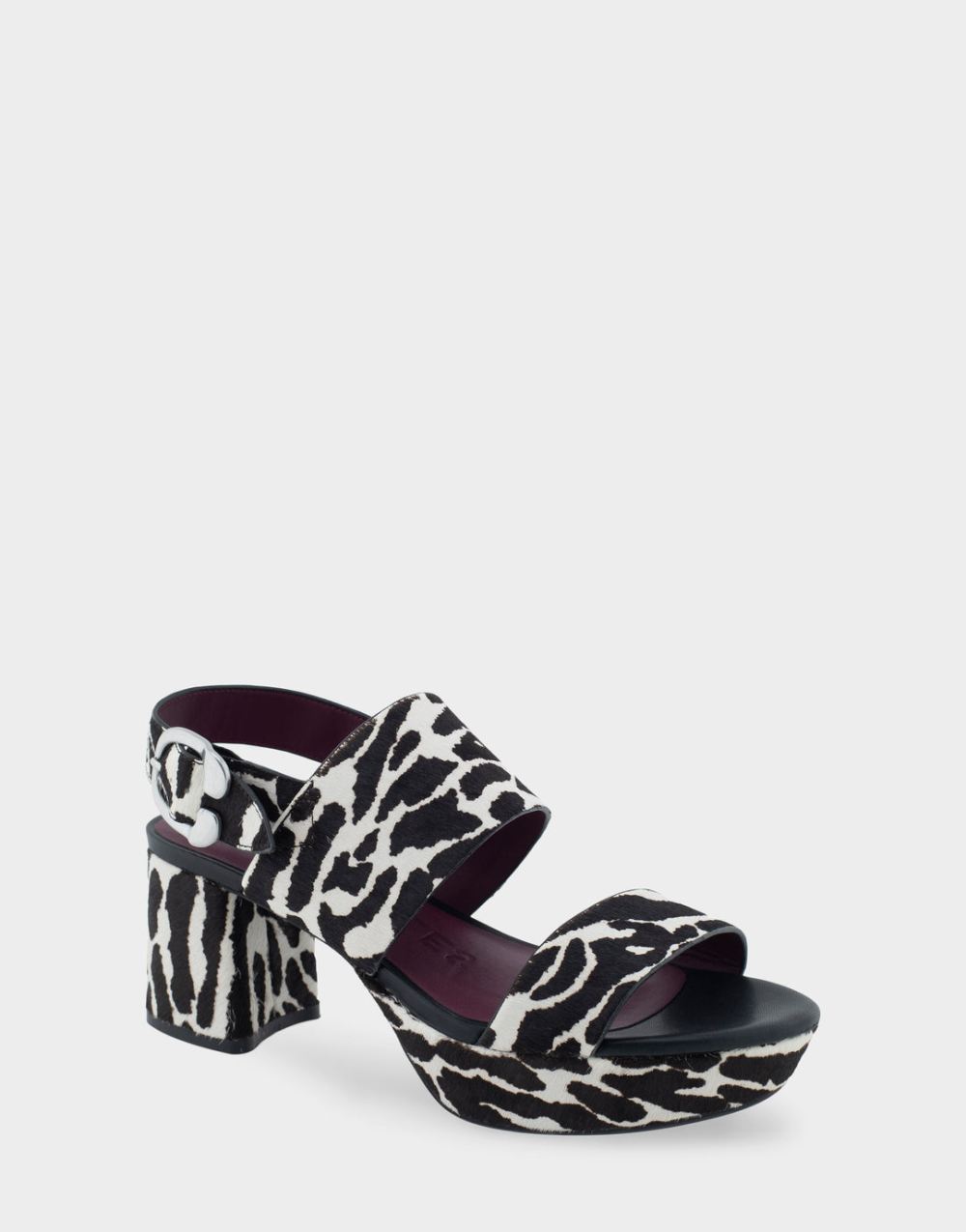 Aerosoles Women's Camera Zebra Print Calf Hair Platform Sandal