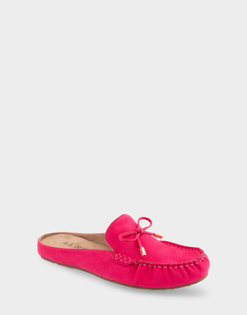 Aerosoles Women's Cody Virtual Pink Nubuck Leather Slip On Driver